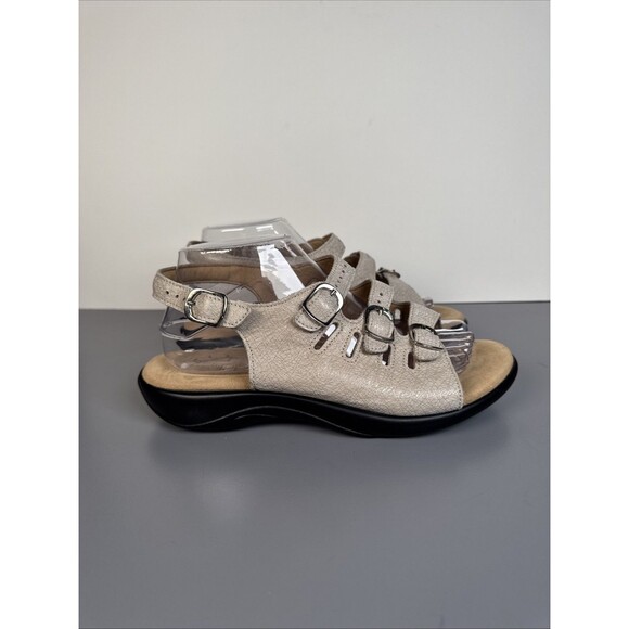 SAS Mystic Tripad‎ Comfort Tri-Strap Slingback Leather Sandals Women’s Size 8 WW - Picture 1 of 12